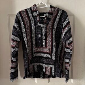 Striped Baja Woven Hoodie